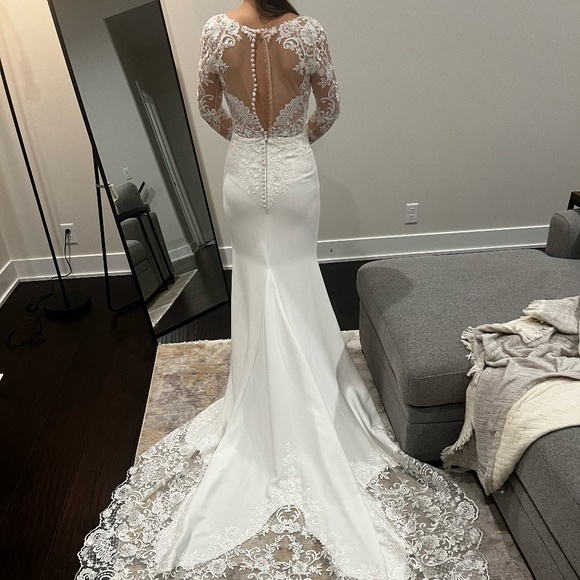 Moonlight Bridal Wedding Gown J6774 Altered to fit 5'2" 120 LB female LIKE NEW - Picture 4 of 4